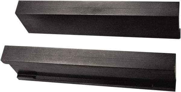 Jet Machining - 6" Wide x 1.72" High x 5/8" Thick, Flat/No Step Vise Jaw - Hard, Alloy Steel, Moveable Jaw, Compatible with 6" Vises - Industrial Tool & Supply