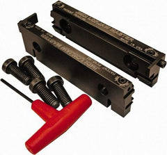 Jet Machining - 6" Wide x 1.71" High x 5/8" Thick, Flat/No Step Vise Jaw - Semi-Hard, Alloy Steel, Fixed Jaw, Compatible with 6" Vises - Industrial Tool & Supply