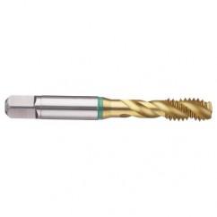 M30x3.5 6H 4-Flute Cobalt Green Ring Semi-Bottoming 40 degree Spiral Flute Tap-TiN - Industrial Tool & Supply