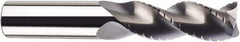 SGS - 1/2" Diam, Coarse Pitch, 2" LOC, 3 Flute Solid Carbide 0.03" Corner Radius Roughing End Mill - Uncoated, 4" OAL, 1/2" Shank Diam, Single End, Centercutting, 38° Helix - Industrial Tool & Supply