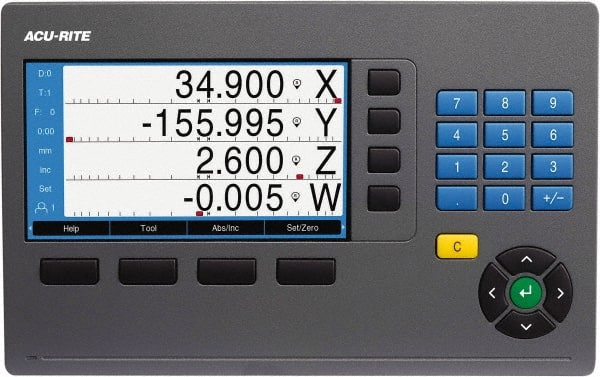 4 Axes, Milling, Lathe & Grinding Compatible DRO Counter Color TFT Display, Programmable Memory