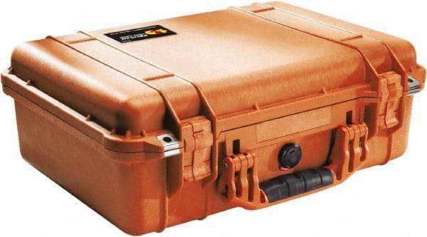Pelican Products, Inc. - 14-1/16" Wide x 6-15/16" High, Clamshell Hard Case - Orange, Polyethylene - Industrial Tool & Supply