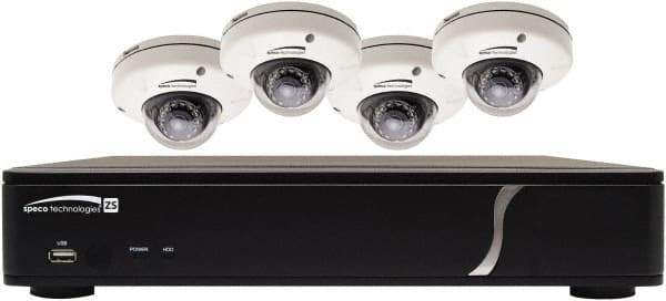 Speco - Security Camera Recorders Type: 4 Channel Plug & Play Network Video Recorder and IP Camera Kit Hard Drive Size: 1 TB - Industrial Tool & Supply