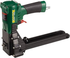 Klinch-Pak - Pneumatic Staple Gun - 1-3/8" Staples, 100 Lb Capacity, Green, Aluminum - Industrial Tool & Supply