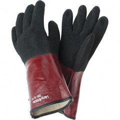 HexArmor - Chemical Resistant Gloves - GNTLET BLK/RED XL 1PR TEXTURD PVC CHEM RES GLV - Industrial Tool & Supply