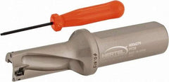 Hertel - 1-5/8" Max Drill Depth, 2xD, 13/16" Diam, Indexable Insert Drill - 2 Inserts, 1" Shank Diam, Straight Shank - Industrial Tool & Supply