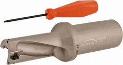 Hertel - 2" Max Drill Depth, 2xD, 1" Diam, Indexable Insert Drill - 2 Inserts, 1-1/4" Shank Diam, Straight Shank - Industrial Tool & Supply