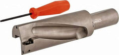 Hertel - 4-3/4" Max Drill Depth, 2xD, 2-3/8" Diam, Indexable Insert Drill - 2 Inserts, 1-1/2" Shank Diam, Straight Shank - Industrial Tool & Supply