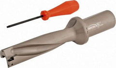 Hertel - 5-1/4" Max Drill Depth, 4xD, 1-5/16" Diam, Indexable Insert Drill - 2 Inserts, 1-1/2" Shank Diam, Straight Shank - Industrial Tool & Supply