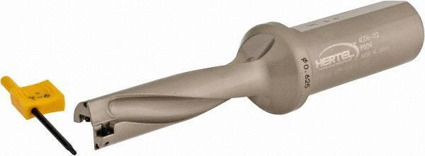 Hertel - 2-1/2" Max Drill Depth, 4xD, 5/8" Diam, Indexable Insert Drill - 2 Inserts, 1" Shank Diam, Straight Shank - Industrial Tool & Supply