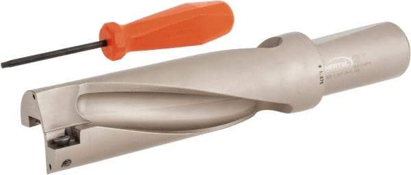 Hertel - 5-5/8" Max Drill Depth, 3xD, 1-7/8" Diam, Indexable Insert Drill - 2 Inserts, 1-1/2" Shank Diam, Straight Shank - Industrial Tool & Supply