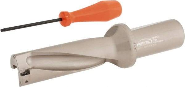 Hertel - 4-5/16" Max Drill Depth, 3xD, 1-7/16" Diam, Indexable Insert Drill - 2 Inserts, 1-1/2" Shank Diam, Straight Shank - Industrial Tool & Supply