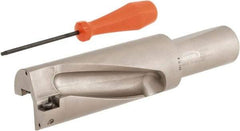 Hertel - 4-1/4" Max Drill Depth, 2xD, 2-1/8" Diam, Indexable Insert Drill - 2 Inserts, 1-1/2" Shank Diam, Straight Shank - Industrial Tool & Supply