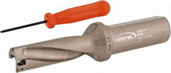 Hertel - 2-7/16" Max Drill Depth, 3xD, 13/16" Diam, Indexable Insert Drill - 2 Inserts, 1" Shank Diam, Straight Shank - Industrial Tool & Supply