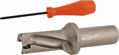 Hertel - 2-1/2" Max Drill Depth, 2xD, 1-1/4" Diam, Indexable Insert Drill - 2 Inserts, 1-1/4" Shank Diam, Straight Shank - Industrial Tool & Supply