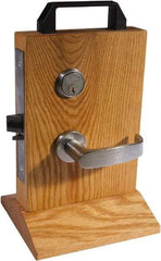 Sargent - Storeroom Lever Lockset - 2-3/4" Back Set, Steel, Brushed Chrome Finish - Industrial Tool & Supply