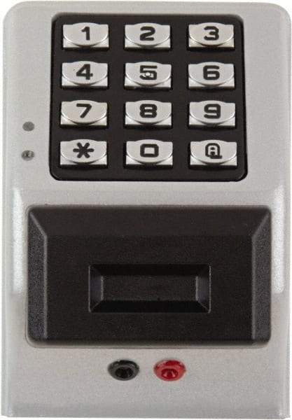 Alarm Lock - Combination Entry Lever Lockset - 2-3/4" Back Set, Steel, Silver Finish - Industrial Tool & Supply