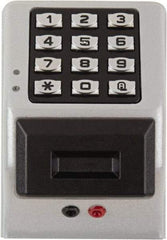 Alarm Lock - Combination Entry Lever Lockset - 2-3/4" Back Set, Steel, Silver Finish - Industrial Tool & Supply