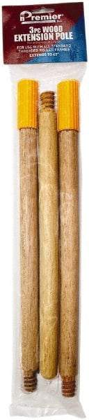 Premier Paint Roller - 3.5' Long Paint Roller Extension Pole - Wood - Industrial Tool & Supply
