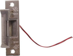 Adams Rite - 1.63" Long x 1" Wide, Satin Stainless Steel Finish, Electric Door Strike - 12 Volt, DC Power, Zinc Alloy - Industrial Tool & Supply