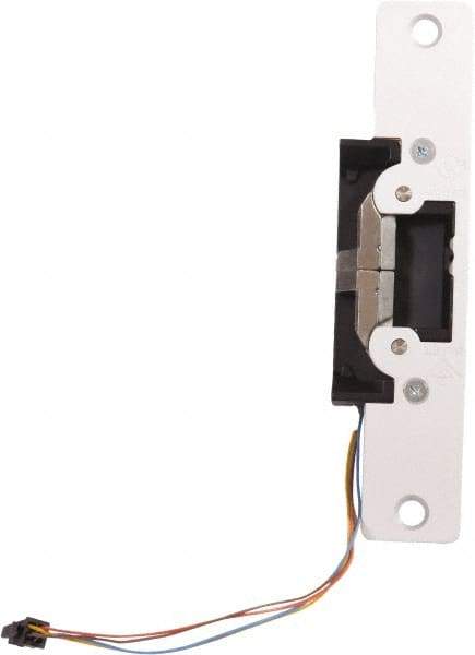 Adams Rite - 3.38" Long x 1" Wide, Clear Anodized Finish, Electric Door Strike - Field Selectable 12, 16, or 24 VAC/DC, VAC/VDC Power, Zinc Alloy - Industrial Tool & Supply
