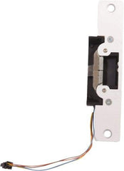 Adams Rite - 3.38" Long x 1" Wide, Clear Anodized Finish, Electric Door Strike - Field Selectable 12, 16, or 24 VAC/DC, VAC/VDC Power, Zinc Alloy - Industrial Tool & Supply