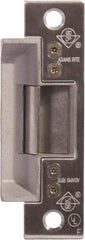 Adams Rite - 1.63" Long x 1" Wide, Satin Stainless Steel Finish, Electric Door Strike - 24 Volt, DC Power, Zinc Alloy - Industrial Tool & Supply