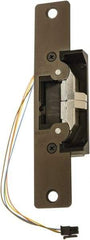 Adams Rite - 4.88" Long x 1-1/4" Wide, Dark Bronze Anodized Aluminum Finish, Electric Door Strike - 24 Volt, VDC Power, Zinc Alloy - Industrial Tool & Supply