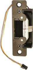 Adams Rite - 4.88" Long x 1-1/4" Wide, Dark Bronze Anodized Aluminum Finish, Electric Door Strike - Field Selectable 12 or 24 VDC & 12-24 VAC, VAC/VDC Power, Zinc Alloy - Industrial Tool & Supply