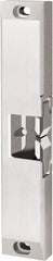 Hes - 9" Long x 3/4" Wide, Satin Stainless Steel Finish, Electric Door Strike - 12/24 VDC, VAC/VDC Power, Zinc Alloy - Industrial Tool & Supply