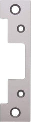 Hes - 4.88" Long x 1.06" Wide, Satin Stainless Steel Finish, Electric Door Strike Faceplate - 1, Electric Power, Zinc Alloy - Industrial Tool & Supply