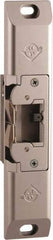 Adams Rite - 3.38" Long x 1" Wide, Clear Anodized Finish, Electric Door Strike - Field Selectable 12, 16, or 24 VAC/DC, AC/DC Power, Zinc Alloy - Industrial Tool & Supply