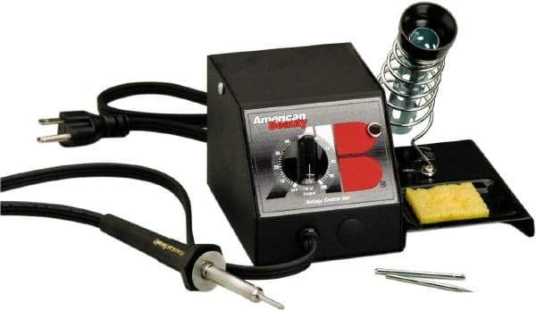 American Beauty - 110/120 Volt, 20 Watt, Analog Soldering Station - Includes Stand - Exact Industrial Supply