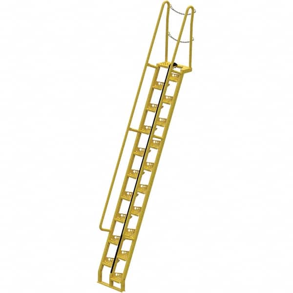 Vestil - 185-5/8" High 350 Lb Capacity 20 Step Alternating Tread Stair - Industrial Tool & Supply