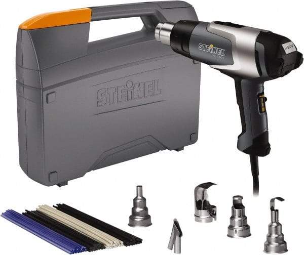 Steinel - 120 to 1,150°F Heat Setting, 4 to 13 CFM Air Flow, Heat Gun Kit - 120 Volts, 13.3 Amps, 1,600 Watts, 6' Cord Length - Industrial Tool & Supply