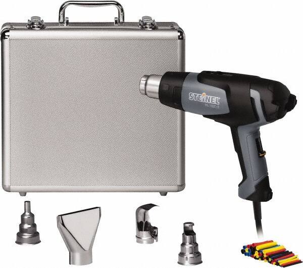 Steinel - 120 to 1,100°F Heat Setting, 4 to 13 CFM Air Flow, Heat Gun Kit - 120 Volts, 13.2 Amps, 1,500 Watts, 6' Cord Length - Industrial Tool & Supply