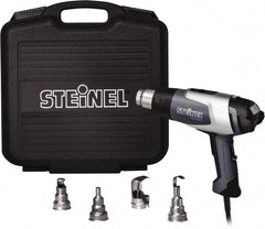 Steinel - 120 to 1,200°F Heat Setting, 4 to 13 CFM Air Flow, Heat Gun Kit - 120 Volts, 13.5 Amps, 1,600 Watts, 6' Cord Length - Industrial Tool & Supply