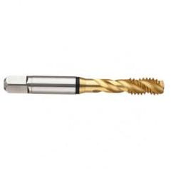 M14x2.0 6H 3-Flute Cobalt Black Ring Semi-Bottoming 45 degree Spiral Flute Tap-TiN - Industrial Tool & Supply