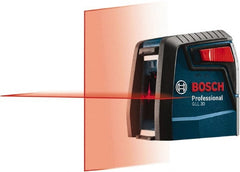 Bosch - 2 Beam 30' Max Range Self Leveling Cross Line Laser - Industrial Tool & Supply