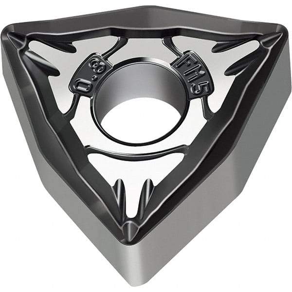 Walter - WNMG FM5 Grade WSM10S Turning Insert - TiAlN+Al2O3+(Al) Finish, 80° Trigon, 9.53mm Inscr Circle, 4.76mm Thick, 0.4mm Corner Radius - Industrial Tool & Supply