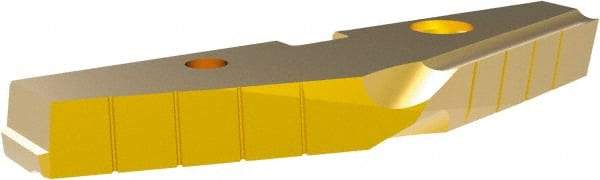 Allied Machine and Engineering - 4-1/2" Diam x 7/16" Thick, Seat Code 8, 144° Included Angle Spade Drill Insert - TiN Coated, Cobalt, Grade Super Cobalt, Series T-A - Industrial Tool & Supply