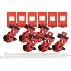 Brady - Pack of 6 Single-Pole Circuit Breaker Lockouts - Industrial Tool & Supply