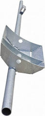 VizCon - 5" High x 12" Long x 6-1/2" Wide Barrier Fence Fork - Galvanized Finish, Silver, Use with 45032-O, 45032-W - Industrial Tool & Supply