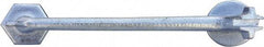 VizCon - 6" High x 2" Long x 2" Wide Barrier Drain Plug Wrench - Bright Finish, Silver, Use with 45032-O, 45032-W - Industrial Tool & Supply
