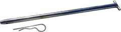 VizCon - 72" High x 6' Long x 1-1/2" Wide Barrier Connector Pin - Galvanized Finish, Silver, Use with 45032-O, 45032-W - Industrial Tool & Supply