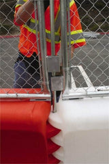 VizCon - 72" High x 6' Long x 1-1/2" Wide Barrier Connector Pin - Galvanized Finish, Silver, Use with 45032-O, 45032-W - Industrial Tool & Supply