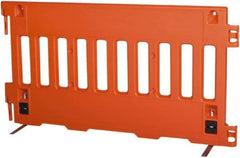 VizCon - 38" High x 6' Max Width Barrier - Polyethylene, Orange - Industrial Tool & Supply