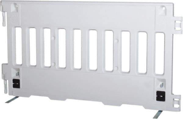 VizCon - 38" High x 6' Max Width Barrier - Polyethylene, White - Industrial Tool & Supply