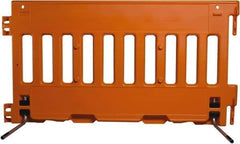 VizCon - 38" High x 6' Max Width Barrier - Polyethylene, Orange - Industrial Tool & Supply