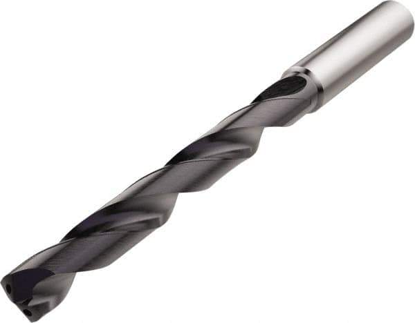 Seco - 4.8mm 140° Solid Carbide Jobber Drill - TiAlN Finish, Right Hand Cut, Spiral Flute, Straight Shank, 94mm OAL, Cone Relief Point - Industrial Tool & Supply